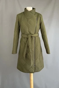 Ted Baker Coat BNWT Rosemae Khaki quilted Padded MIDI Wrap SIZE 2 UK 10 - Picture 1 of 13