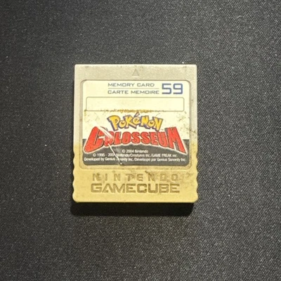 Nintendo Gamecube Memory Card Pokemon Colosseum ORIGINALE FUNZIONANTE - Immagine 1 di 2