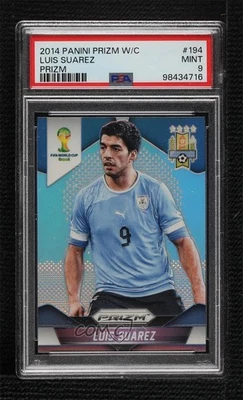2014 Panini Prizm World Cup Silver Prizm Luis Suarez #194 PSA 9 MINT - Image 1 of 3