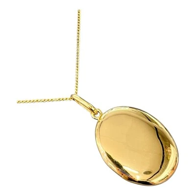 18ct 18K Yellow Gold Oval Photo Locket Pendant 5.31 Grams. Brand New - Image 1 of 4
