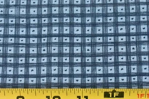 By 1/2 Yd, Navy & Blue Plaid Quilt Cotton, Spectrix, Endres, Cabin Cloth, P8474 - Picture 1 of 7