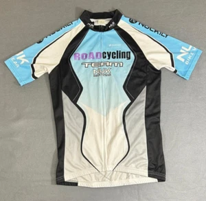 Womens Nuckily Road Bike Short Sleeve Jersey Blue & Black Full Zip Size Large - Picture 1 of 10