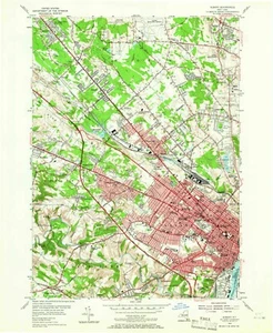 Albany, NY, Topographic Map, 1953, USGS – Premium Matte Print – Historic New Yor - Picture 1 of 1