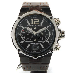 New Officina Del Tempo Power Black Dial Chronograph Watch OT1030/10N - Picture 1 of 6