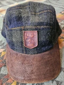 Vintage Polo Ralph Lauren Plaid Wool & Suade 5 Panel Cap Pheasant Patch - Bild 1 von 13