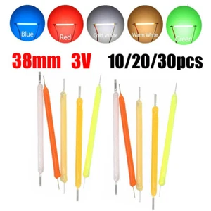 For Edison Bulbs Home Lights LED Filament Lamp Light Parts 3V 38mm 10/20/30pcs - Picture 1 of 19