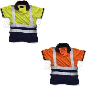 Standsafe Two Tone Hi Vis Polo T Shirt | GO/RT Railway Highway | Hi Vis Viz