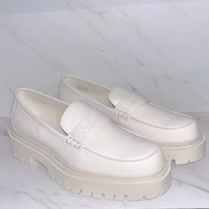 NEW ALDO big strut white platform loafer sz 10 - Picture 1 of 6