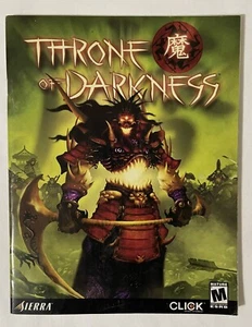 Libro de bolsillo manual Throne of Darkness Sierra Click Entertainment 2001 para juegos de PC - Imagen 1 de 12