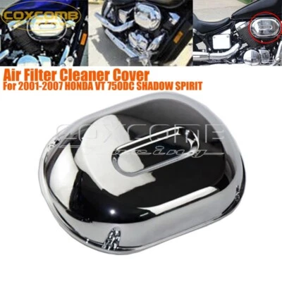 Cubierta de filtro de aire cromada para Honda Shadow Spirit 750 VT750DC 2001-2007 Foto 1 de 4