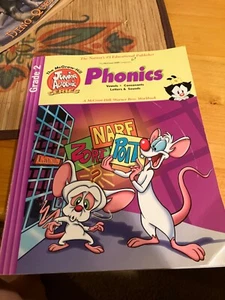 Vintage Pinky & The Brain McGraw-Hill Phonics Workbook Grade 2 Animaniacs NOS - Picture 1 of 5