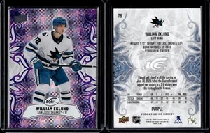 2024-25 Upper Deck Ice Purple #76 William Eklund - Bild 1 von 1