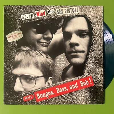 Bongos, Bass & Bob ‎– Never Mind The Sex Pistols LP Vinyl Rock Jazz 1988 Blue NM - Image 1 of 4