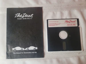 THE DUEL Test Drive II by Accolade Commodore Disk and Manual ONLY 1989 - Picture 1 of 3