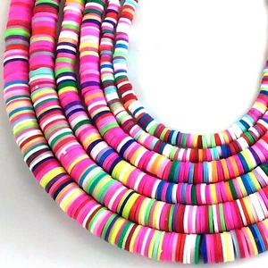Rainbow Soft Vinilo Africano Arcilla Heishi Disco Cuentas Polímero Vinilo 15" 4mm 6mm 8 10 - Imagen 1 de 11