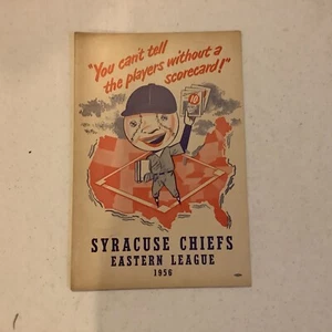 1956 SYRACUSE CHIEFS EASTERN LEAGUE SCORECARD - Picture 1 of 2