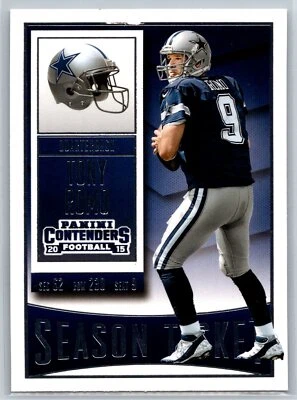 2015 Panini Contenders Tony Romo Season Ticket Dallas Cowboys #87 - Image 1 of 2