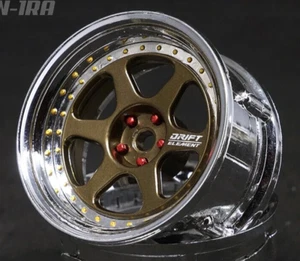 Llantas DS Racing 6 RADIOS Ruedas Desplazadas Ajustables BRONCE / CROMO - DE-222 2 PIEZAS - Imagen 1 de 8