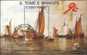 Sao Tome e príncipe Bloque 202 (edición completa) usado 1989 navegación - Imagen 1 de 1