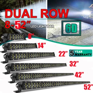 8 14 22 32 42 52Zoll LED Light Bar Arbeitsscheinwerfer Lichtbalken Offroad Lampe - Picture 1 of 18