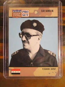 1991 Pro Set Desert Storm Card #68 Leader Tariq Aziz - Bild 1 von 2