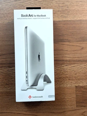 Twelve South BookArc for MacBook | Space-Saving Vertical Desktop Stand Silver - Image 1 of 4