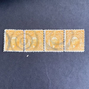 5/1171 US Processions Philippine Stamp Sc 297 20c UNH Gr Fancy Cancel Strip Of 4 - Picture 1 of 2