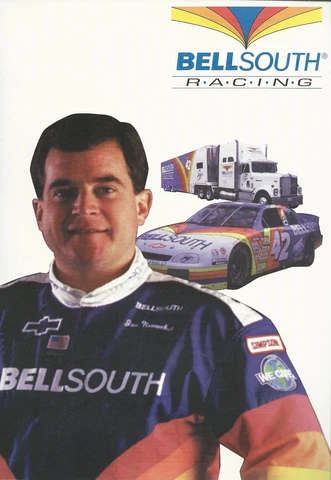 1997 JOE NEMECHEK "'BELLSOUTH TEAM SABCO" #42 NASCAR WINSTON CUP SERIES POSTCARD Cover