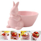 Bol de Pâques lapin en céramique pour cuisine maison - rose