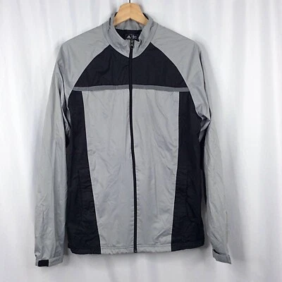 Jaqueta Adidas Golf masculina Climaproof pequena ventilada corta-vento cinza preta - Imagem 1 de 4