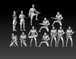 Soldatino pistola 92 passi Giappone seconda guerra mondiale stampato in 3D 1/72 modello 12 persone non dipinto - Foto 1 di 3