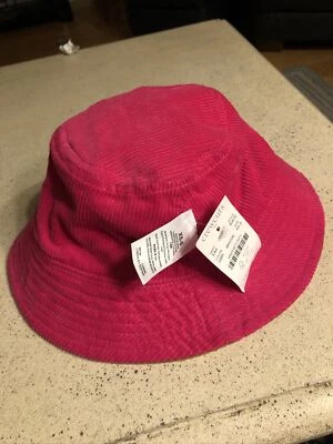 J Crew Niñas Reversible Pana Rosa/Marrón Sombrero Cubo BR5536 Pequeño/X Pequeño Foto 1 de 4