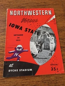 1953 Iowa State Cyclones at Northwestern Wildcats Football Program Dyche Stadium - Picture 1 of 11