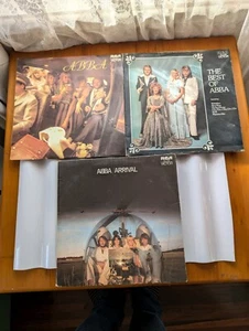 ABBA - Self Titled, THE BEST OF ABBA & Arrival - Vinyl LPs X 3 -Very Good - Picture 1 of 2