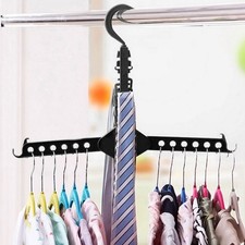 Folding Dual Clothes Hanger Hook Coat Rack Wardrobe Magic Organizer Save Space