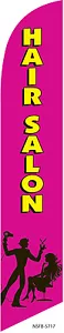 Friseursalon (hot pink) 12 Fuß Feder Banner Swooper Flagge - NUR FLAGGE - Bild 1 von 3