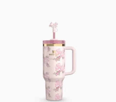 AS SHOW-*STANLEY* *Love* Shack* Fancy Tumbler 40OZ *Rosa* Beaux Pink Holiday In Hand Tumbler