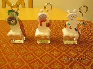 SNOWMAN PHOTO OR CARD CLIP NWT EACH ONE SOLD SEPARATELY - Picture 1 of 4