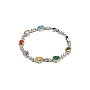 Pulsera de cadena de diamantes de imitación para mujer accesorio de muñeca regalo de moda para ella - Imagen 1 de 15