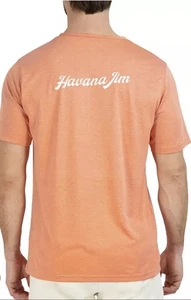 Havana Jim Herren Large koralle orange cool Tech Tee SS Dri-Fit Shirt neu mit Etikett - Bild 1 von 6