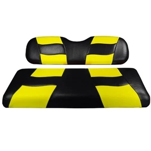 MadJax Riptide Black / Yellow Front Seat Covers | Club Car DS 2000-Up - Bild 1 von 1