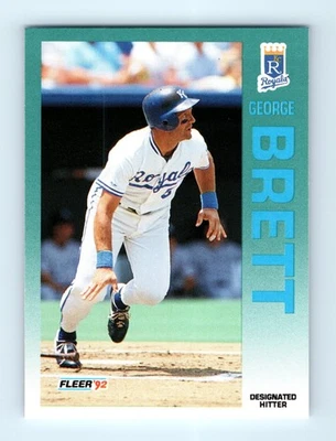 George Brett Royals 1992 Fleer Baseball Card #154 Designated Hitter - Image 1 of 2