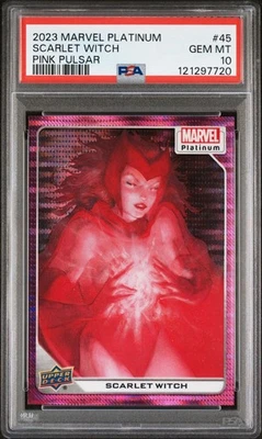 2023 Marvel Platinum SCARLET WITCH #45 Pink Pulsar /33 PSA 10 - Image 1 of 2