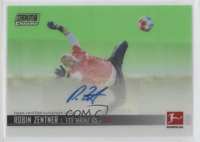 2021 Stadium Club Chrome Bundesliga Neon Green Refractor /99 Robin Zentner Auto - Image 1 of 2