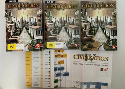 Sid Meier's Civilization IV (PC, 2005) with Manual, Tech Tree Chart & Box - Image 1 of 4