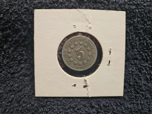 Vintage 1869 USA 5 Cents Münze (BB) - Bild 1 von 4