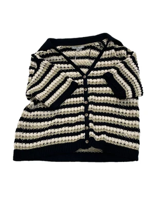 Oliver Bonas Gold and Black Striped Jumper Size UK 12 - Image 1 of 3