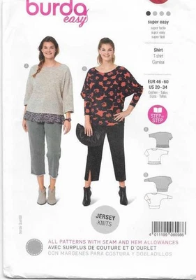C253 BURDA 6098: TOP SIZE 20-34 SEWING PATTERN - Image 1 of 2