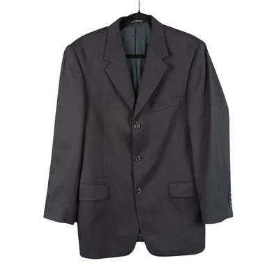 Chaqueta Blazer De Colección Pierre Cardin Para Hombre 38R Negra Lana Peinada Tres Botones Foto 1 de 4
