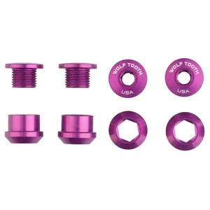 Wolf Tooth Components Single Chainring Bolt/Nut Set, 4pc, Ultraviolet Purple - Picture 1 of 1